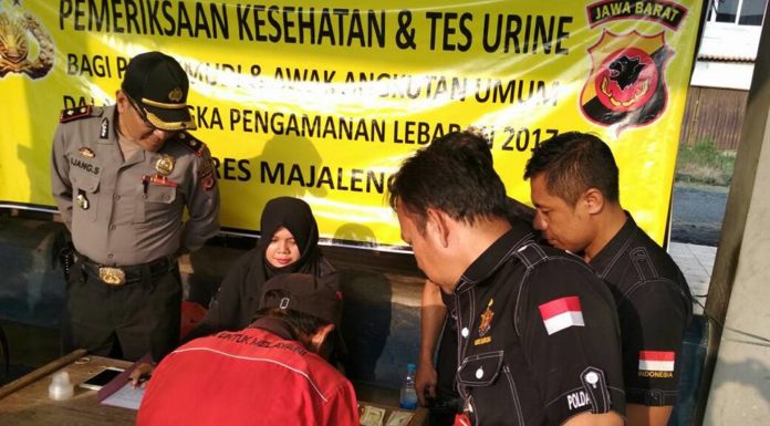Pastikan Penumpang Aman Saat Libur Panjang Idul Adha, Polisi Tes Urine Sopir Angkutan Umum