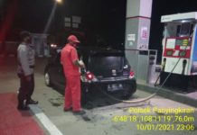 Dialogis Pihak Kepolisian Patroli hotspot Antisipasi C3 SPBU Karyamukti